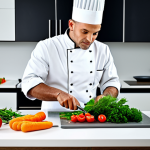 취미로 할 수 있는 활동 추천 - Culinary Arts**

"A professional chef in a clean, modern kitchen, fully clothed in chef's whites, pr...
