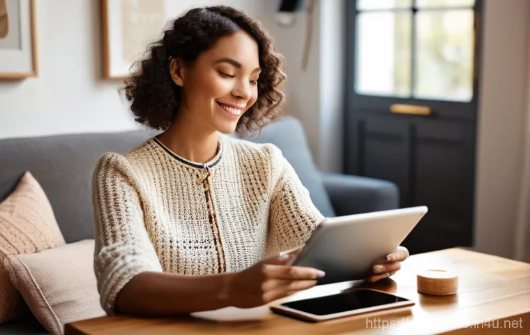 스마트폰 화면 분할 활용법 - **Prompt:** A cheerful man, in his early 30s, wearing a clean, simple apron over a t-shirt and jeans...