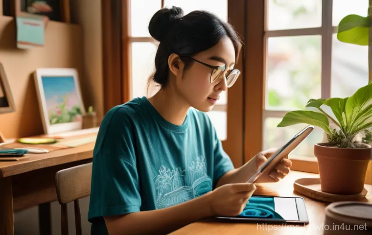 아이패드 드로잉 활용법 - **A Malaysian digital artist passionately working on an iPad Pro with an Apple Pencil in a sun-drenc...