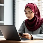 포토 편집 앱 활용법 - **Prompt 1: The Creative Digital Artist**
    "A young Malaysian woman, wearing a modest yet stylish...