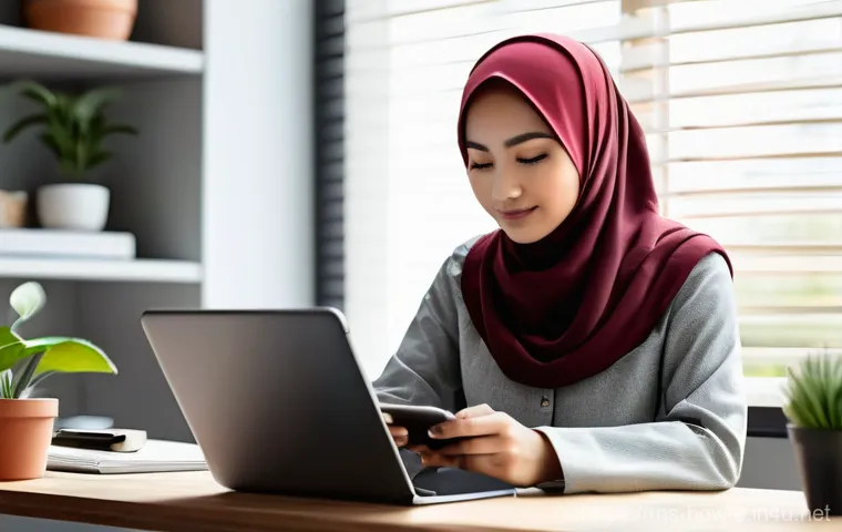 포토 편집 앱 활용법 - **Prompt 1: The Creative Digital Artist**
    "A young Malaysian woman, wearing a modest yet stylish...